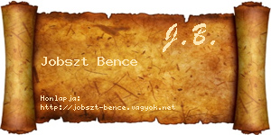 Jobszt Bence névjegykártya